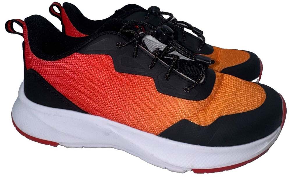 Athletic Works Bungee Mesh Jogger Boys Size 13 Orange Black Running Shoes